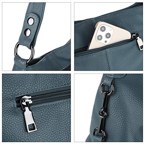 Image of YALUXE Women's Real Leather Shoulder Bags Hobo Handbags Purse Crossbody Bag