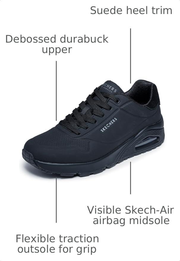 Image of Skechers Men's Uno Suited On Air Sneaker | Casual Shoe, Air-Cooled Memory Foam, Skech-Air, Lace up