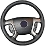 Loncky Genuine Leather Steering Wheel Cover for Chevrolet 2008-2013 Silverado 1500 /Silverado 2500 3500/2007-2014 Tahoe/2007-2014 Suburban 1500 /2007-2013 Avalanche 1500/2009-2015 Traverse/Express