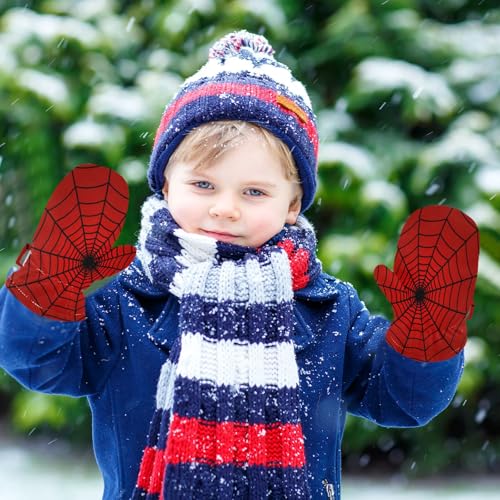 Image of Plaaee Early 1990s Pattern Kids Glove Warm Mitten Winter Favor for Toddler Boys and Girls Children Cold Weather Gloves