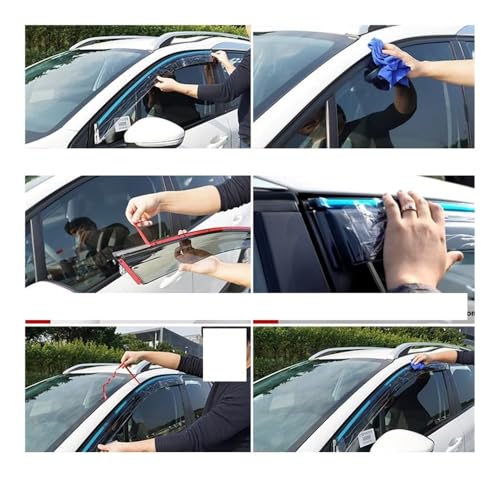 Deflectores de viento para Land Rover Freelander 2 LR2 L359 2007-2015 7