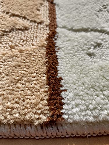 oKu-Tex Design Badematte Antirutsch Set 2 Teilig, rutschfest & waschbar, Badvorleger 60 x 100 cm für das Badezimmer, WC… – Bild 4