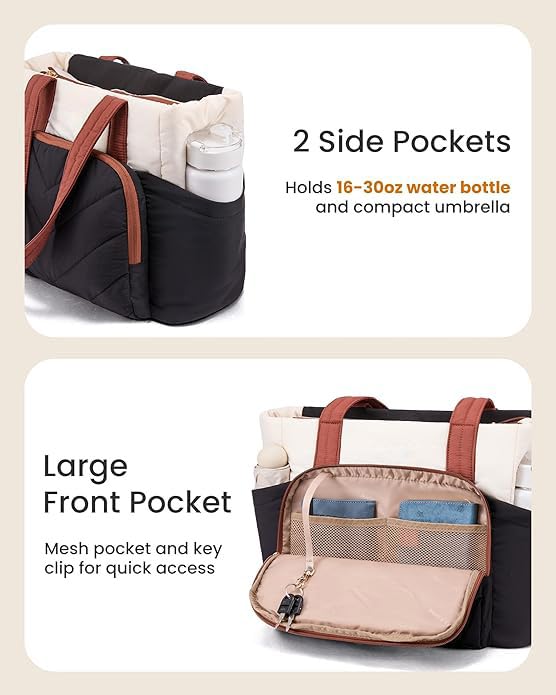 Image of Bayne LargeTote Bag for Woman | Large Size Laptop Bags for Women Office Use | Waterproof Handbag for Women | Elegant Office Bag for Woman | 16 inch Laptop