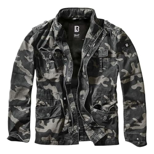 Image of Men's Stylish Weatherproof Active Everyday Outdoor Field Jacket with Stand-up Collar & Concealed Hood