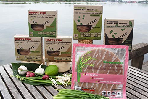 Vegan Gluten Free Happy Pho Meal Kit Shiitake Mushroom - 2 Servings, 4.5 Oz. Per Box, Case of 6 Boxes, Meal Kits, Pho Noodles Vietnamese, Rice Noodles, Vegan