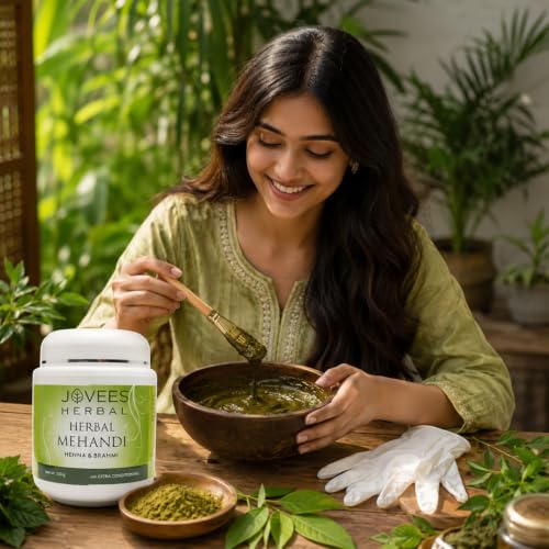 Image of Mehandi /Henna Powder For Deep Conditioning, Root Touch Up, Control Hair Fall & Repairs Damaged Hair With Amla, Shikakai & Brahmi Powder - 500g