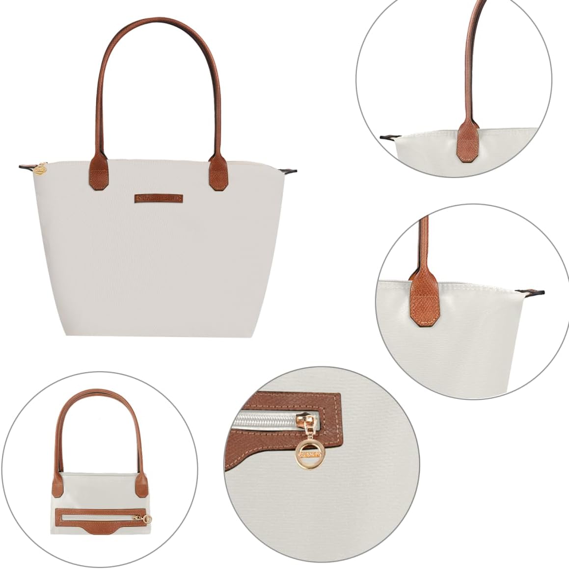 Waterproof Nylon Tote bag for Women Lightweight Designer Handbag with Zipper Stylish and Durable Purse