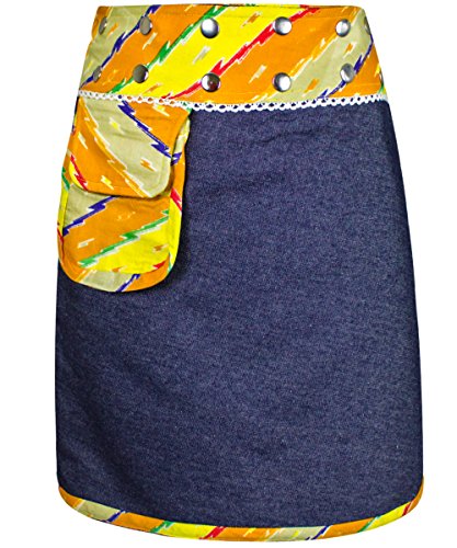 Sunsa Falda para Damas Falda Vaquera Falda de Verano Falda Cruzada Minifalda...