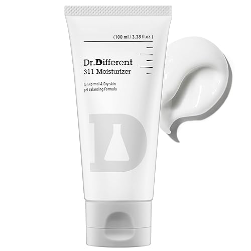Dr.Different 311 Moisturizer - Crema hidratante facial de ceramida para piel seca, hipoalergénica hidratante y barrera cutánea, 3.38 onzas