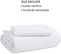 Vista 7 de Bedsure Juego de funda de edredón, tamaño individual, suave y prelavado, blanco, 2 piezas, 1 funda de edredón de 68 x 90 pulgadas, cierre