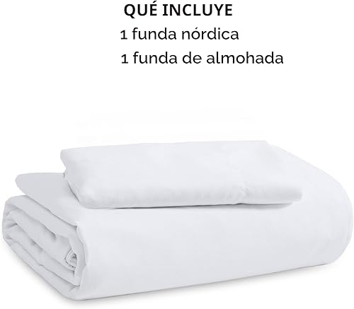 Miniatura 7 de Bedsure Juego de funda de edredón, tamaño individual, suave y prelavado, blanco, 2 piezas, 1 funda de edredón de 68 x 90 pulgadas, cierre