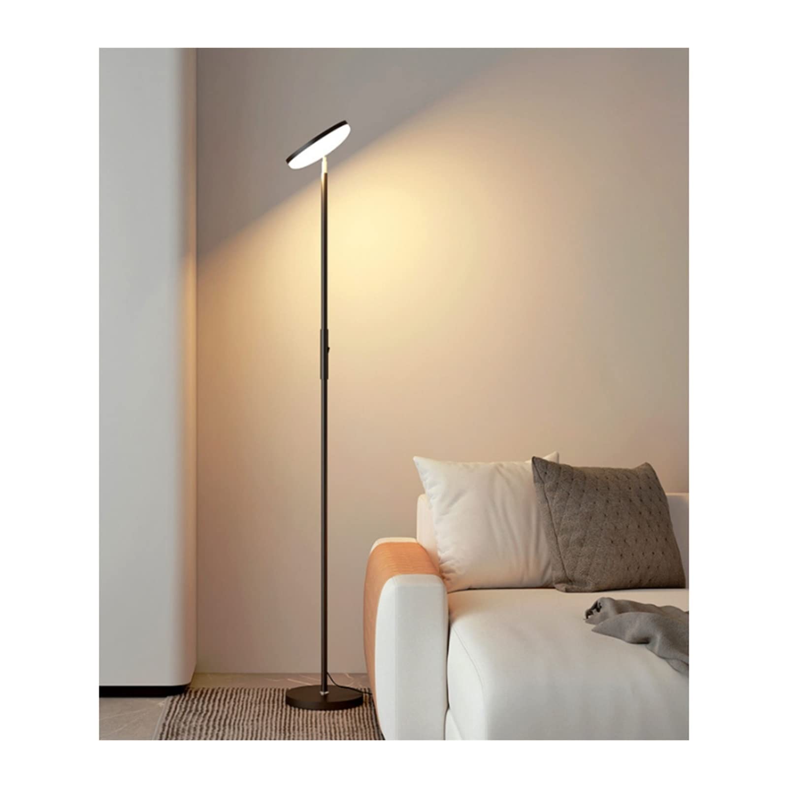 Oświetlenie Lampa podłogowa do salonu (bez źródła światła)(Biały)