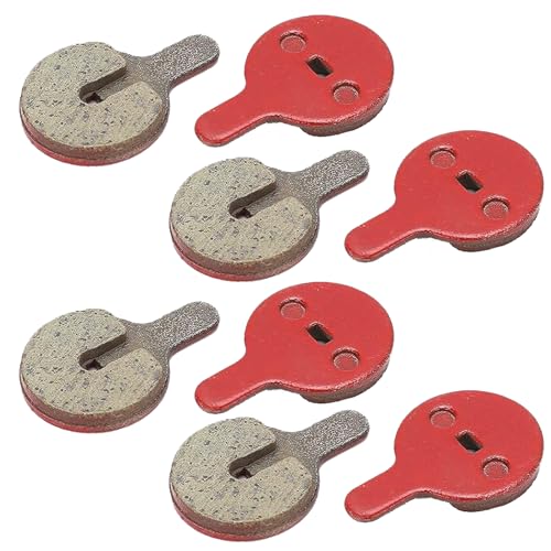 Anboo 8 piezas pastillas de freno para patinete eléctrico todo metal, pastilla de freno de disco de bicicleta para BOLI BB8 NOVELA YINXING BOLIDS Kugoo G2Pro, piezas de repuesto, rojo (rojo-8PCS)