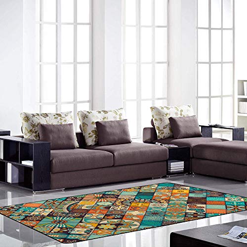 Tapis pour chambre à coucher et salon Ruchen grand format 183x121 cm chaleureux