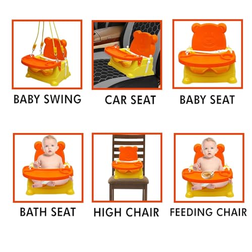 Image of Maanit Multipurpose Baby Swing Jhula with Adjustable Straps Jula for Playing Indoor Kids Boys and Girls (Yellow)