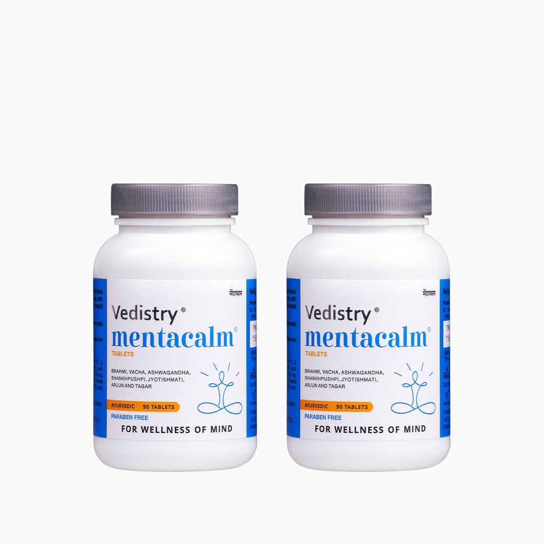 Charak Vedistry Mentacalm Tablets | Ayurvedic Support For Stress, Anxiety & Mental Calmness| Brahmi, Ashwagandha -180 Tablets (B0BVMPRNX9) Amazon Price History, Amazon Price Tracker
