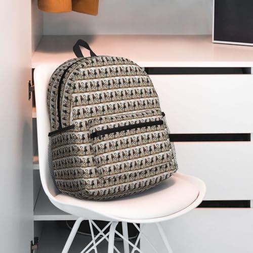 Sac à dos ergonomique pour ordinateur avec motif chevaux - Style léger et décontracté