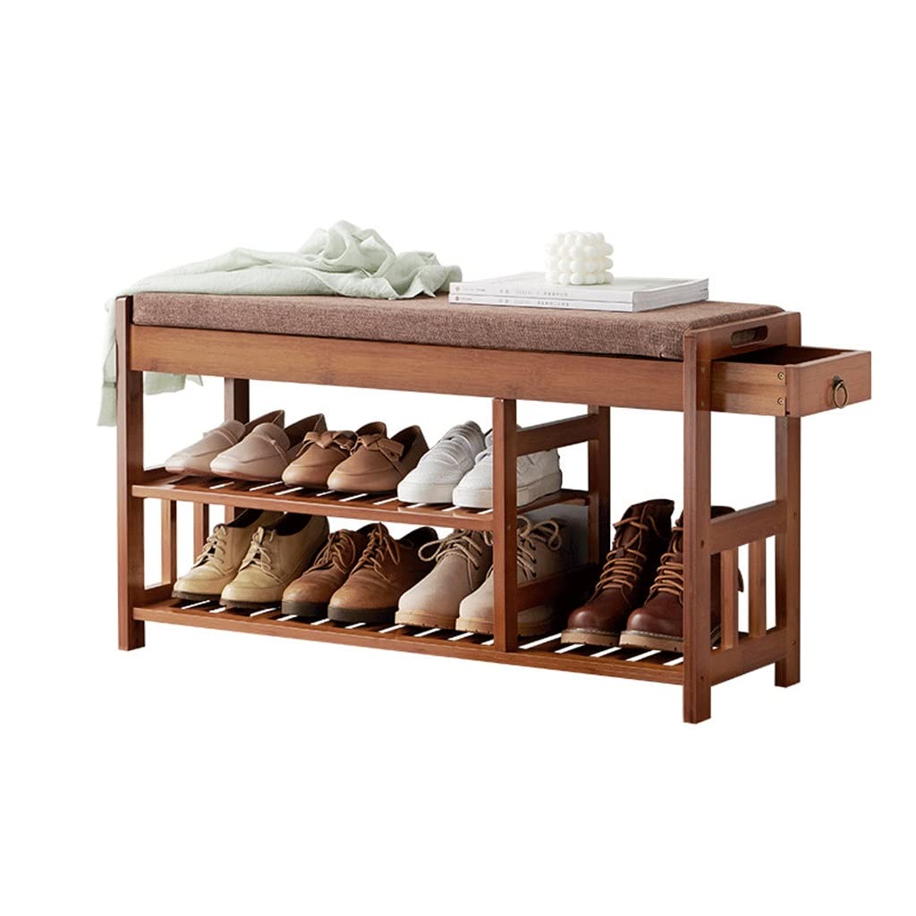 WDSOPK Ottomans Shoe Rack Bench Home Shoe Changing Stool Storage Shoe Rack Sofa Stool Suitable For Living Room Entrance Corner Corridor Footrest Stool,Large（size-L）
