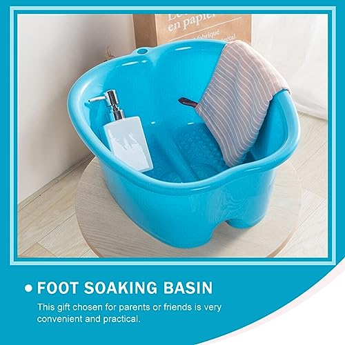 Bañera para pies de plástico resistente azul miniatura 3