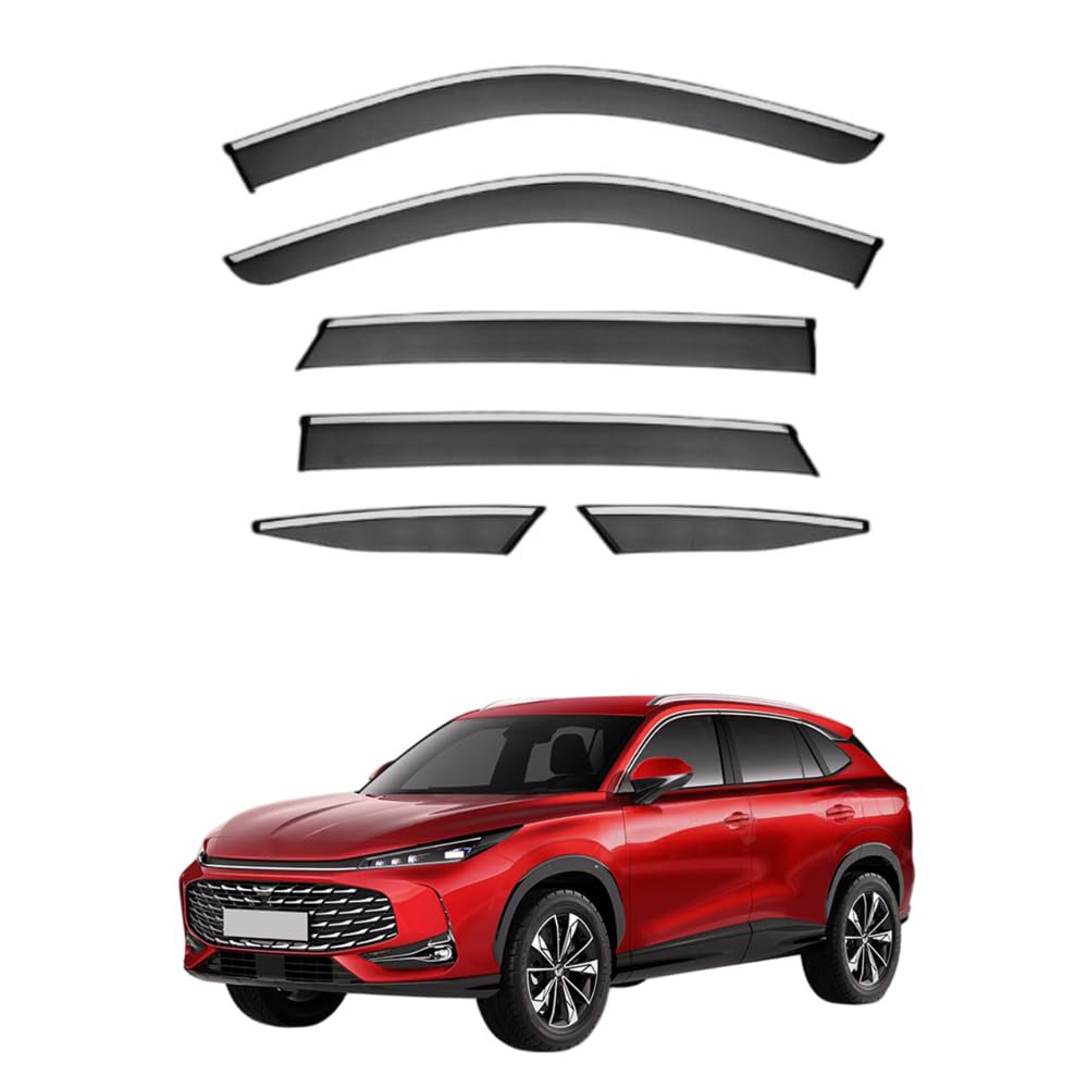 Qoemrhelt 6Pcs 4Pc Set In-Channel Wind Deflectors, For Mg Hs 2025-2026 Window Visors Rain Guards Vent Visors Rain & Sun Protection,Car Accessories,