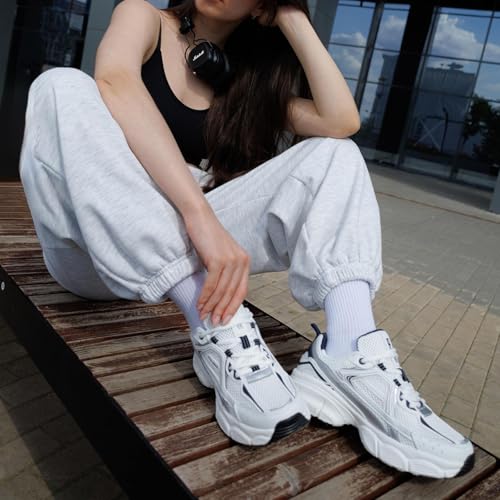 BAASPLOA Women's Chunky Fashion Sneakers Casual Sports Shoes Mesh Breathable Athletic Gym Workout Tennis Shoe Platform Thick Walking Shoes - Image 3