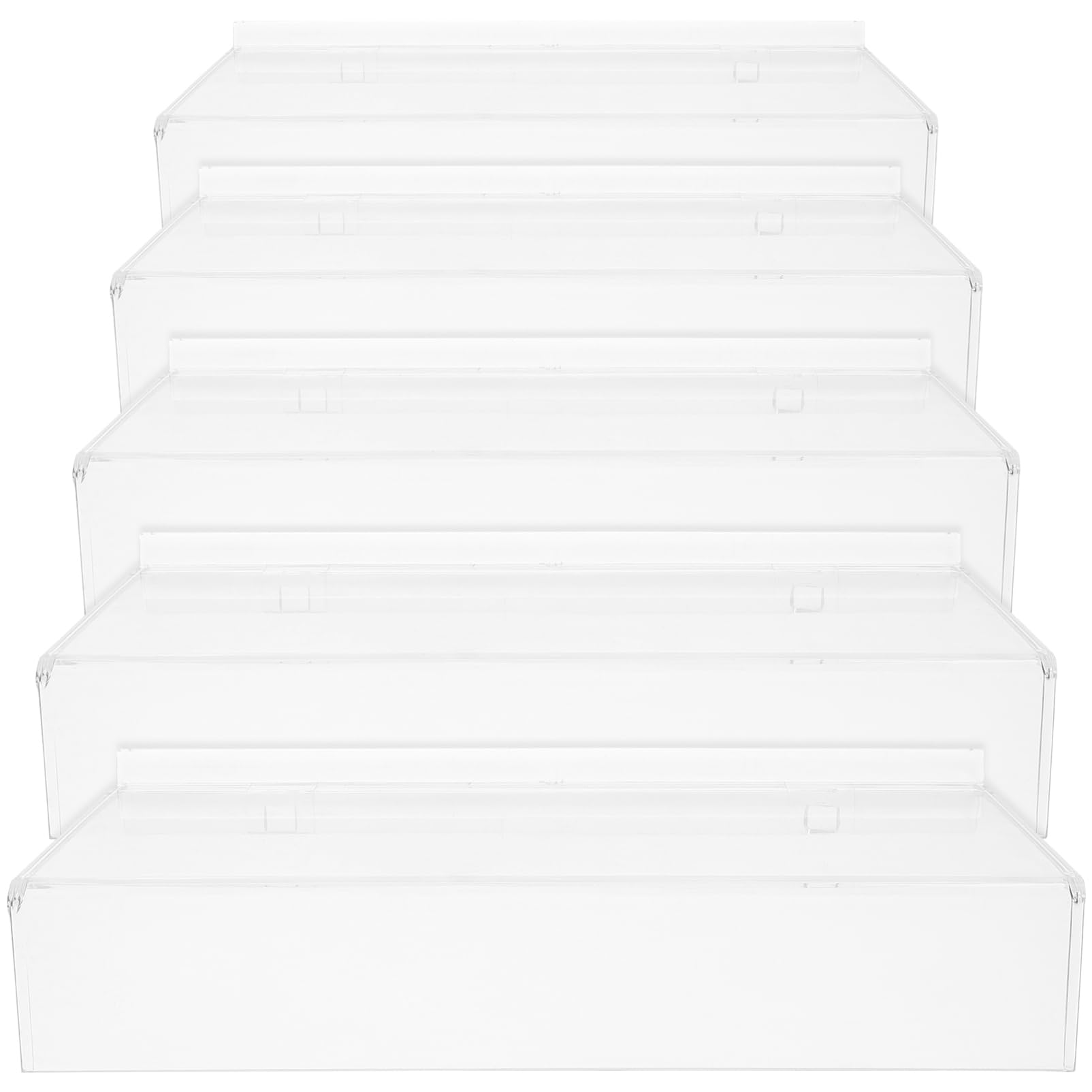 Luxshiny Scaffale per Scarpe da Muro in Plastica 5 Pezzi Etichette, Espositore per Scarpe Facile da Installare per Negozi e Vetrine