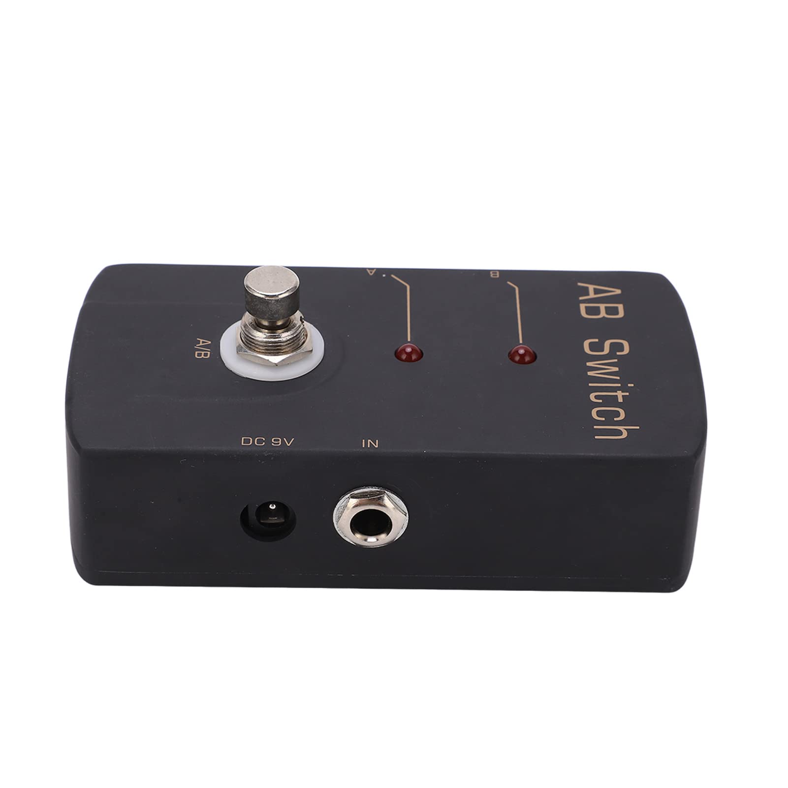 Pedal de Efectos de Interruptor AB Accesorios de Guitarra Pedal de Selección de Línea Efecto de Guitarra Eléctrica de 2 Ma con True Bypass Black Metal