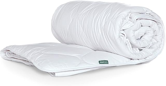 WOOLROOM - Single Winter Duvet Quilt - Natural British Wool-filled 11-14 tog - Classic - White - Anti-allergy - Cooling - Feather and Down Alternative W135cm x L200cm
