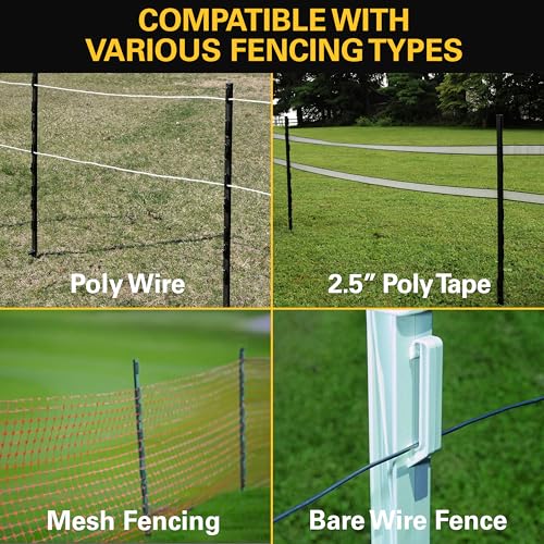 Zareba A-48B 4-Foot Electric Fence Posts - 50 Pack for Fence System - Sturdy Black Garden Stakes that are Easy to Install - Thumbnail 7