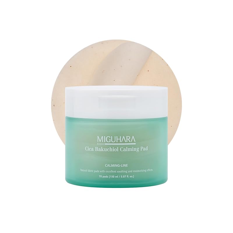 MIGUHARA Cica Bakuchiol Calming Pad — Pads Tônicos Faciais, 150 mL
