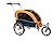 Booyah Medium Dog Stroller & Pet Bike Trailer with Suspension - Orange