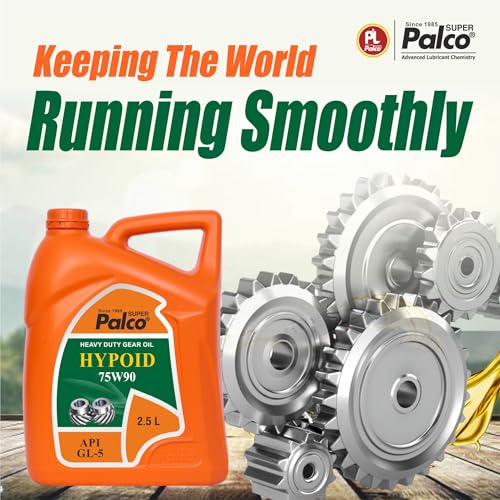 Image of PALCO Hypoid 75W90 Heavy Duty Gear Oil 2.5 Litre (Pack of 1), API GL-5 Gear Oil for Car and Commercial Vehicles, Manual Gearbox & Axles, High Load Protection & Smooth Shifting