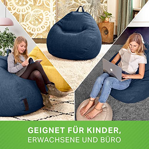 Green Bean© Indoor Sitzsack mit 200 Liter mit EPS-Perlen Füllung Kuschelig Weich Waschbar - Drinnen Stoff Bodenkissen… – Bild 4