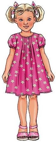 Miniatura 4 de BUTTERICK PATTERNS B4176 Camisa, vestido, pantalones cortos y pantalones para niñas/niñas, talla 2-3-4-5
