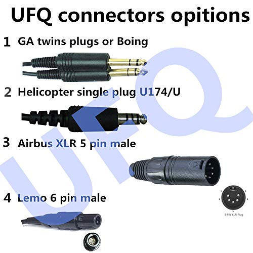 image for UFQ ANR L2 Hi-Lite in Ear Aviation Headset-Compare to XXXX Proxxxxxt B