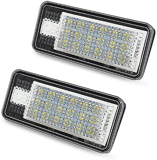 Wasserquelle 2 Pcs License Plate Lights License Number Plate Light Lamp LED White Rear License Tag Lights Direct Replacement for A UDI A3 S3 A4 S4 A5 S5 A6 S6 A8 S8 Q7 Cool