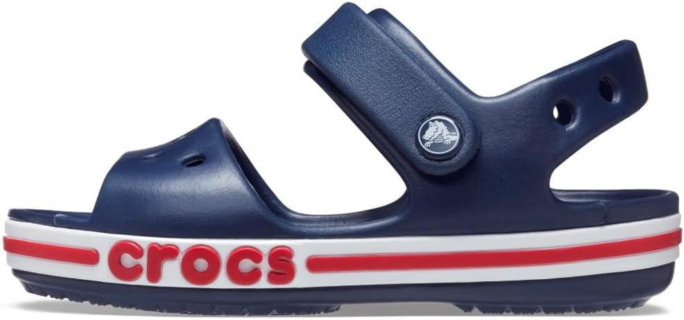 Crocs Unisex-Child Bayaband Sandals, Navy/Pepper, 10 Toddler