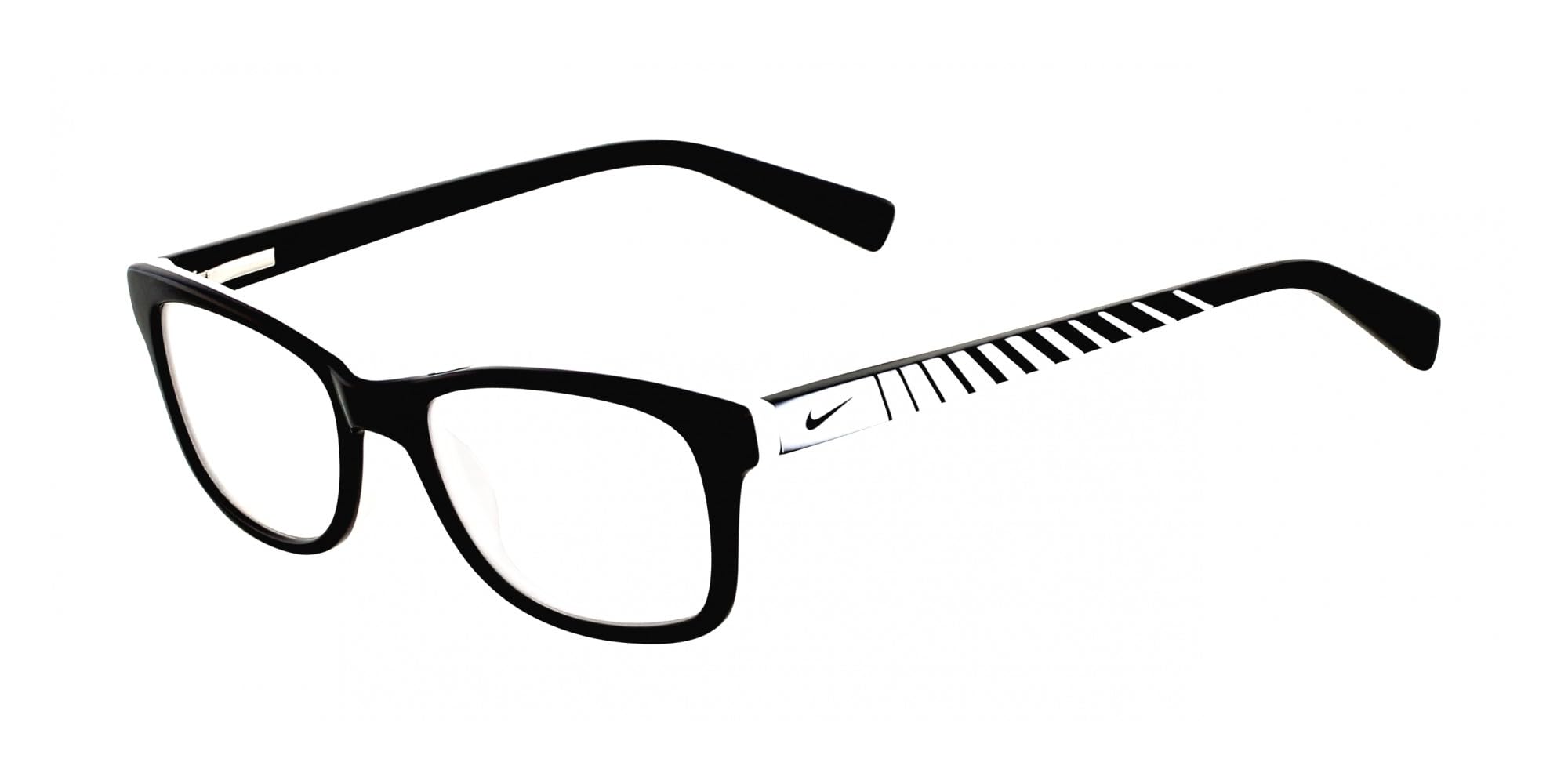 Nike Black Glasses, Unisex, 48 Mm, Junior Eyewear Frames White