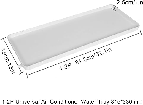 Air Conditioner Condensate Drain Pan, Indoor/Outdoor Unit Water Collecting and Drainage Plastic Drip Tray, Window Air Conditioner Drain Kit PP Tray Water Collector ( Color : 1-2P , Size : 10m Hose )