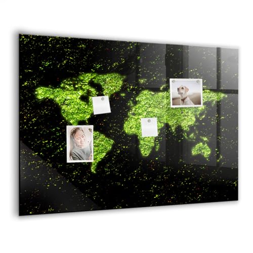 Whiteboard magnétique en verre effaçable et résistant 100x70cm