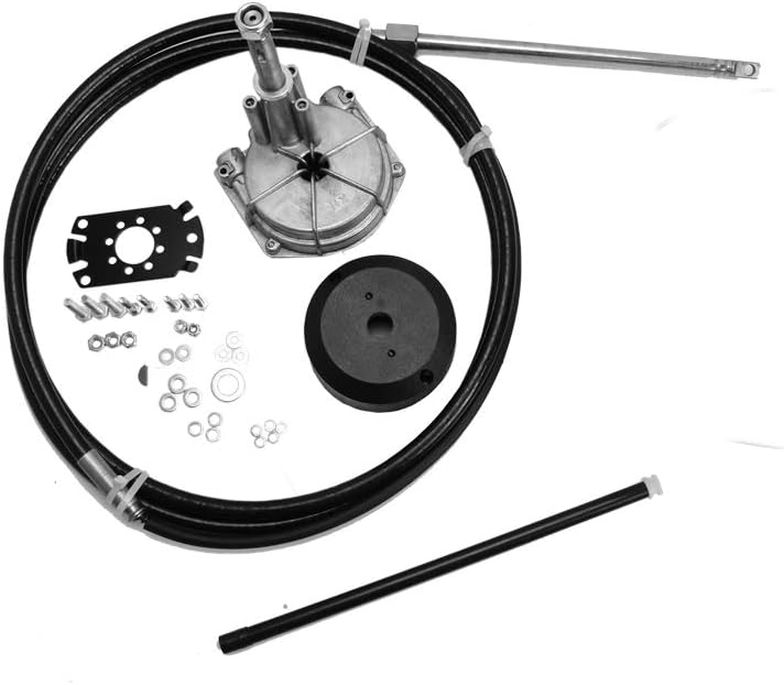 Quick Connect Rotary Steering System Kit with Stainless Steering Wheel (20 feet)