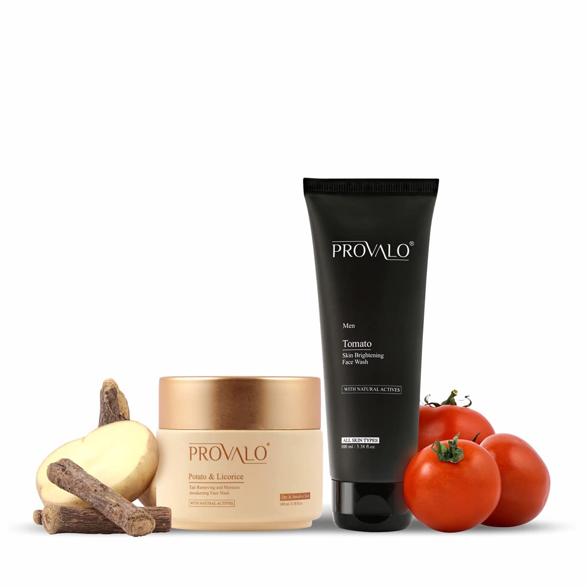 PROVALOSkin Brightening And Moisture Awakening Duo Combo For Dry & Sensitive Skin (Men)