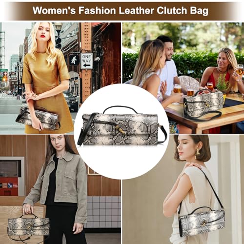 Image of Women's Crossbody Handbags,Fashion Snakeskin Pattern Clutch Handbag, Evening Bag Shoulder Bag