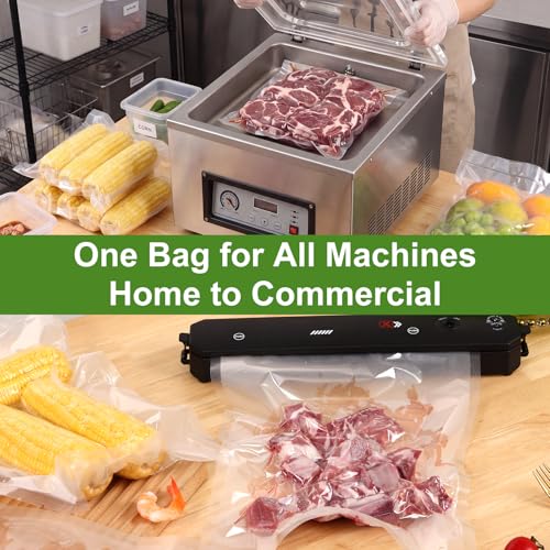 Image of Moretoes 150pcs Vacuum Sealer Bags, Food Saver Bags Gallon 11 inch x 16 inch, BPA Free, Pre-cut Commercial Grade Vac Bags for Food Storage, Meal Prep or Sous Vide