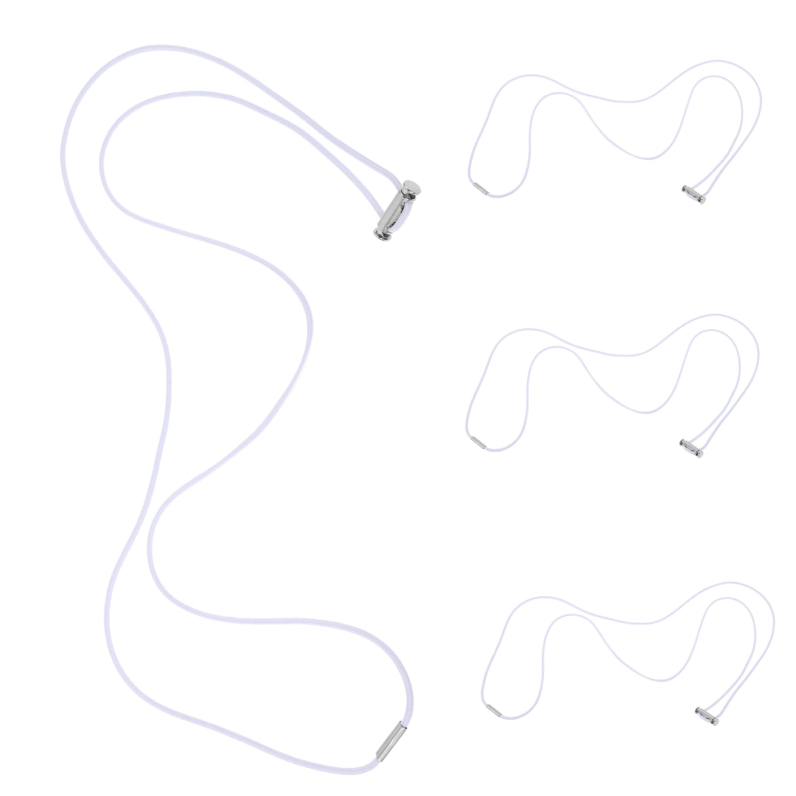 Cabilock 5 Set Pattumiera Cinghia Gruppo Musicale Fasce Di Presa Dei Rifiuti Elastici Per Sacco Della Spazzatura Cavo Del Bidone Della Spazzatura Bande Elastico Bianca 4 Pezzi * 5