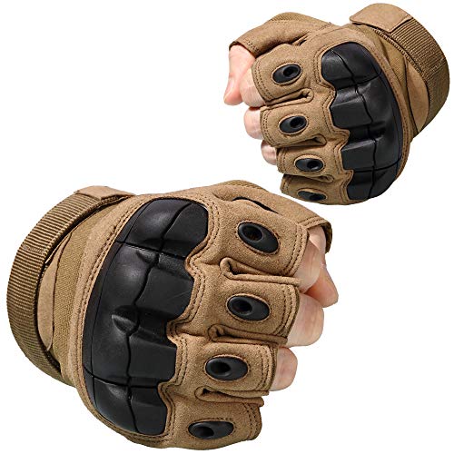 Image of WTACTFUL Tactical Fingerless Gloves Men Women, Breathable Anti-Slip