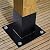 Skelang Fence Post Base 4 x4 Inches, Square Plate Post Bracket Anchor, Wood Post Support Flange for Deck Porch, Handrail, Mailbox