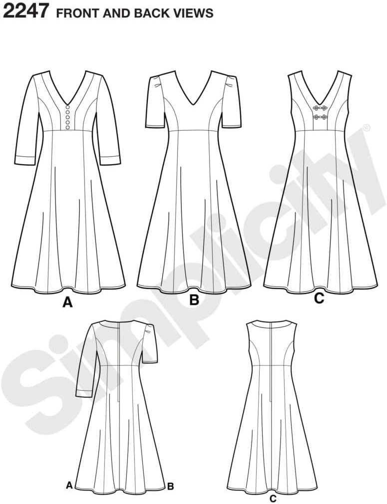 Simplicity Amazing Fit Collection Women's Summer Dress Sewing Pattern, Sizes 10-18