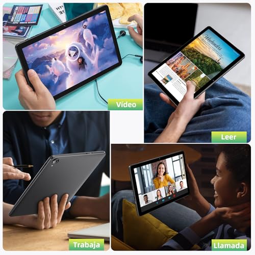 Miniatura 7 de Tablet 10 Pulgadas, Tableta Android 15 Con Funda, Unisoc T30 Quad-Core, 18 Gb Ram 128 Gb Rom 1 Tb Tf, Pantalla Hd Ips 1280x800, Cámara Dual 5mp 8mp, 6000 Mah, Wifi 6, Bt 5.0, Widevine L1 K70