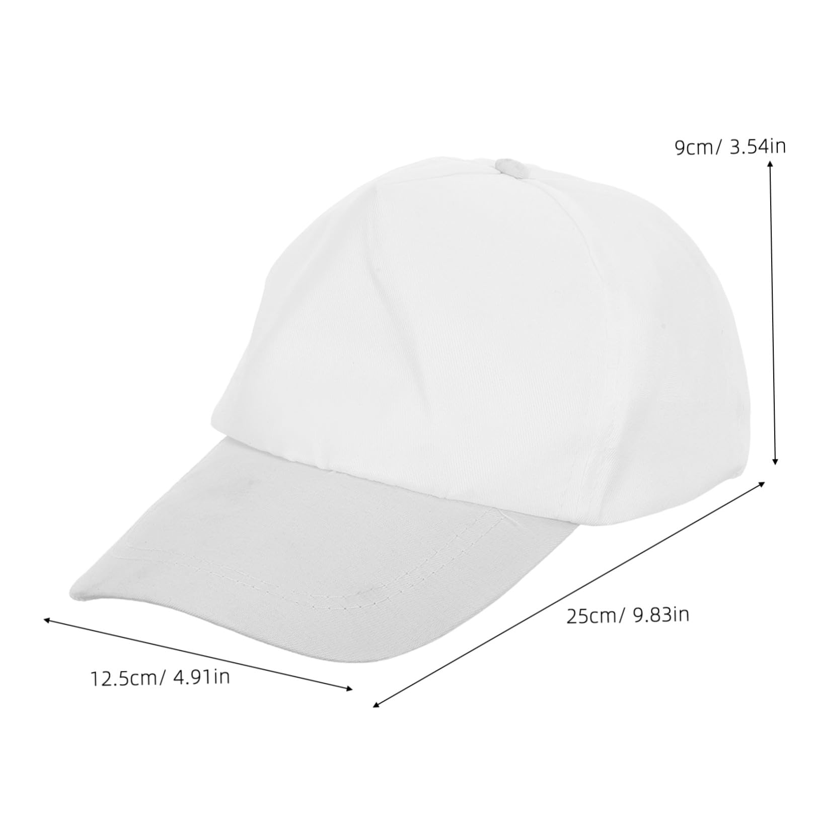 Toyvian 24 Pezzi Cappellini Baseball in Cotone Leggero Bianco con Vernice Acrilica Sicura per Attività Fai da Te Feste e Sport Cappelli per Progetti Creativi e Gruppi